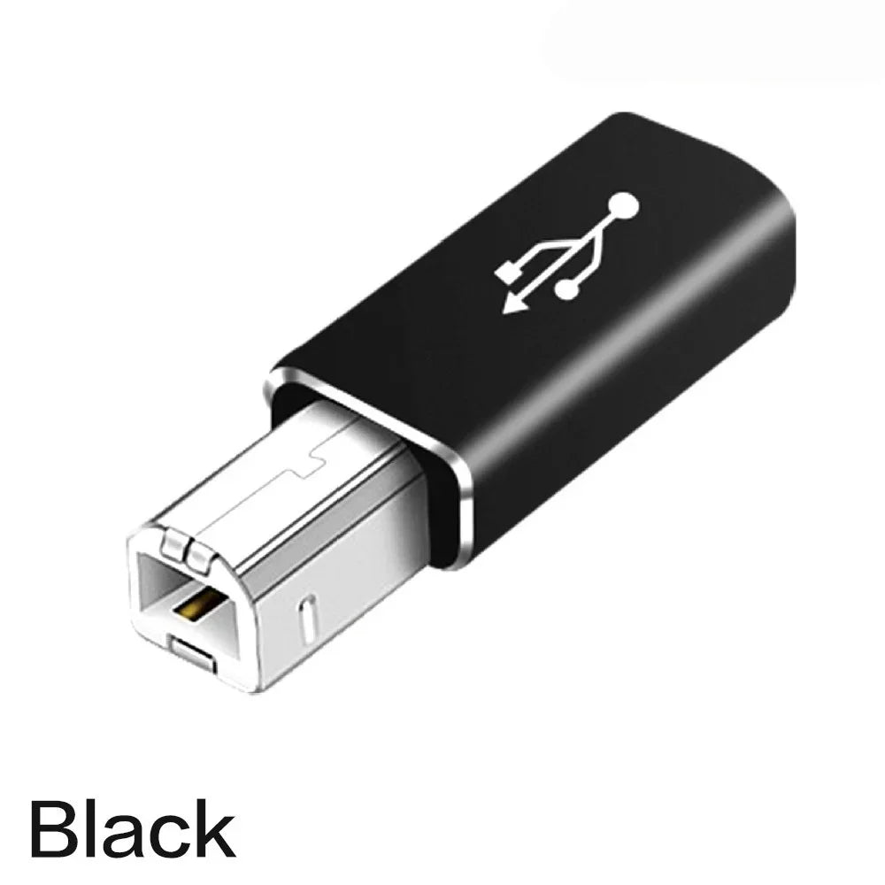 USB B Male to USB Type C Female Adapter For MIDI Controller Data Transfer Converter For HP Canon Lexmark Printer Scanner Copier