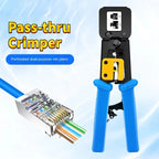 Crimping Pass Through RJ45 6P 8P Cat5 Cat5e Cat6 Pliers Crimp Net Work Tool Multifunction Crimper End-Pass-Through Connectors