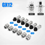 5/10/100SETS aviation plug GX16-2P/3/4/5/6/7/8/9pin male female aviation socket connector 12 16 20mm