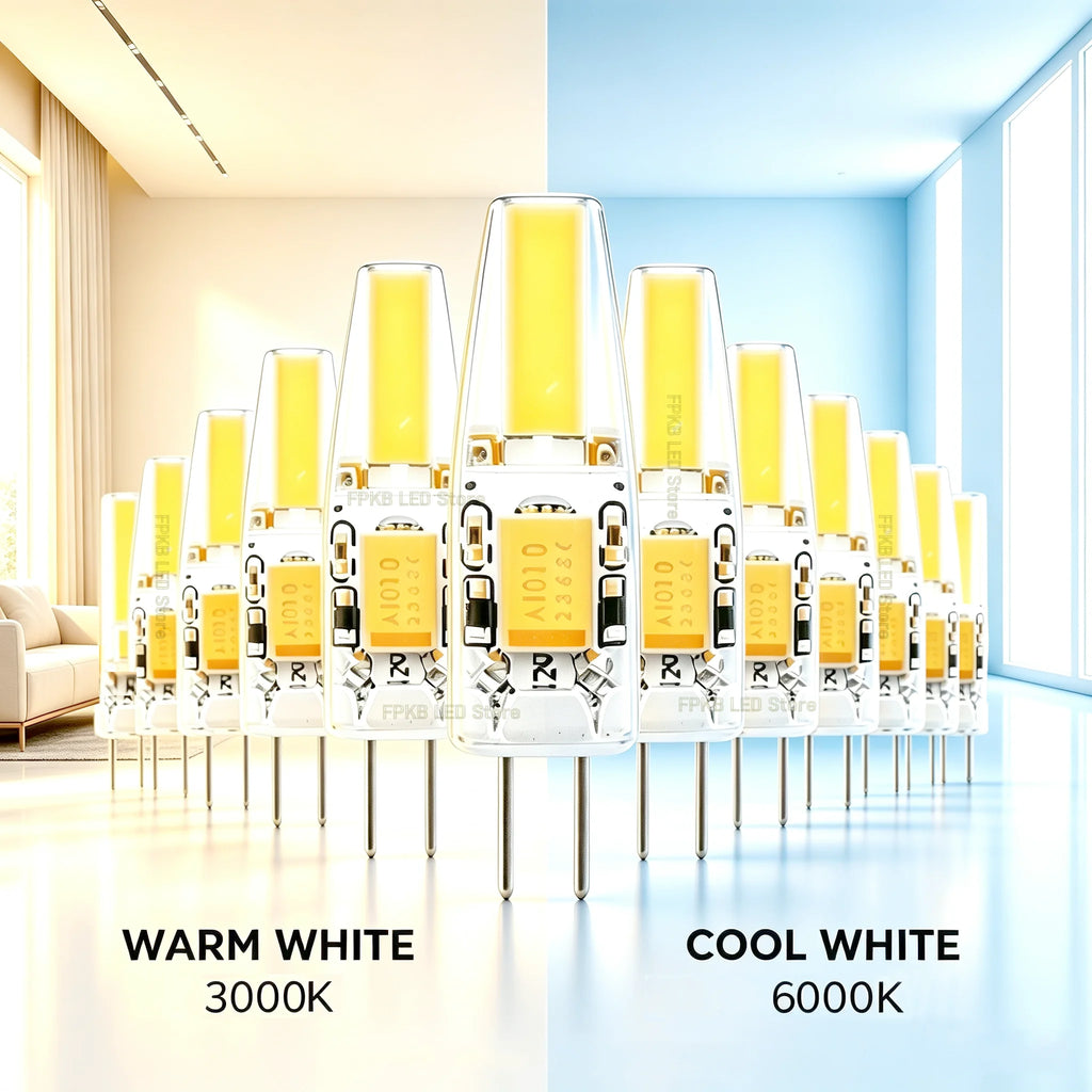 10PCS LED COB Lamp 6W Bulbs Dimmable G4 mini COB AC DC 12V 220V Candle Lights Replace 30W 40W Halogen for Chandelier Spotlight