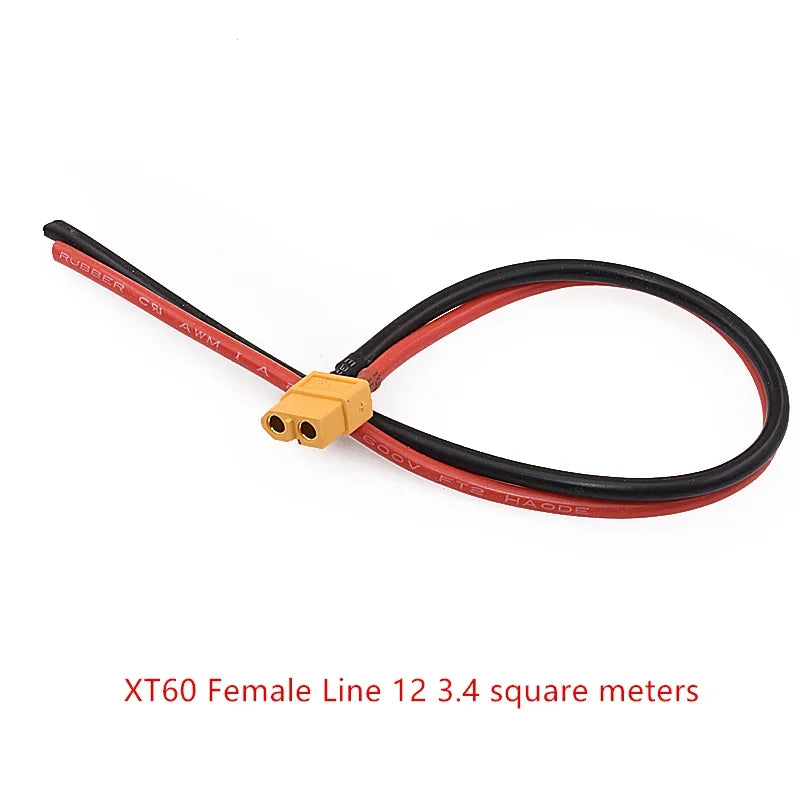 RC Battery Charger 18 AWG 16AWG 12AWG 10AWG XT60 XT90 EC5 Plug Male Female Extension Cable Wire Connector 10CM/20CM/30CM