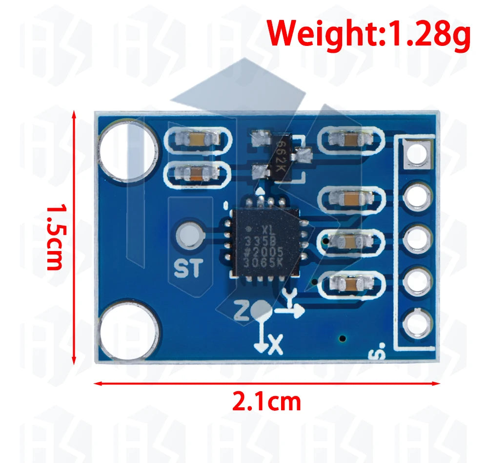 GY-61 ADXL335 / ADXL345 Triaxial Accelerometer Module Set, Analog  Digital Vibration Sensor Kit for Arduino