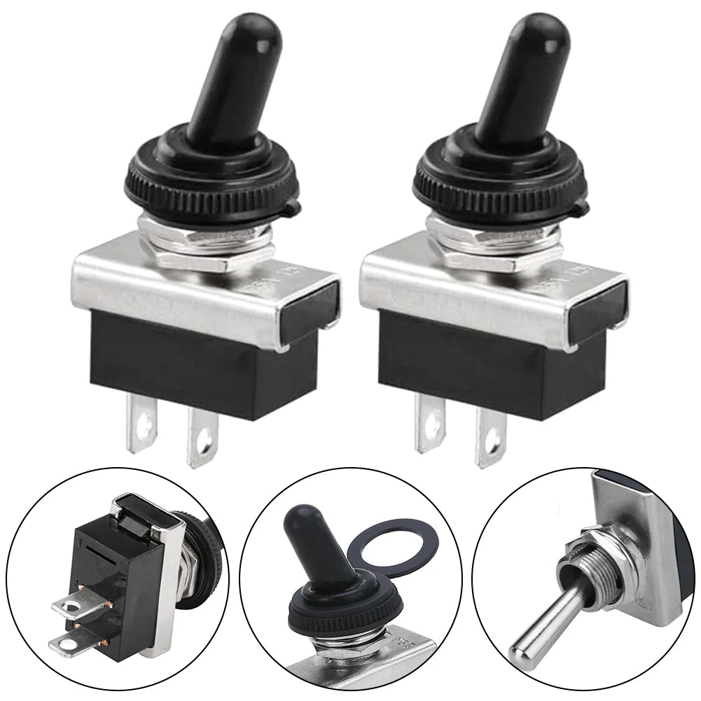 2PCS Toggle Switch KN3D-101 On/Off Switch 25A 12V 2 Pin Locking Electronics SPST SPDT DPDT Power Rocker Waterproof Cap