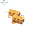 2PCS 10W 25W RX24 Aluminum Power Metal Shell Case Wirewound Resistor 0.1~10K 0.1 0.2 0.3 1 2 68 10 20 100 200 500 1K 10K Ohm