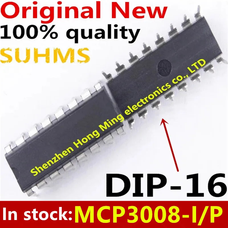 (1piece)100% New MCP3008-I/P MCP3008 I/P DIP-16 Chipset