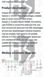 1PCS USB 2.0 to TTL RS485 Serial Converter Adapter FTDI Module FT232RL SN75176 double function double for protection Top Sale