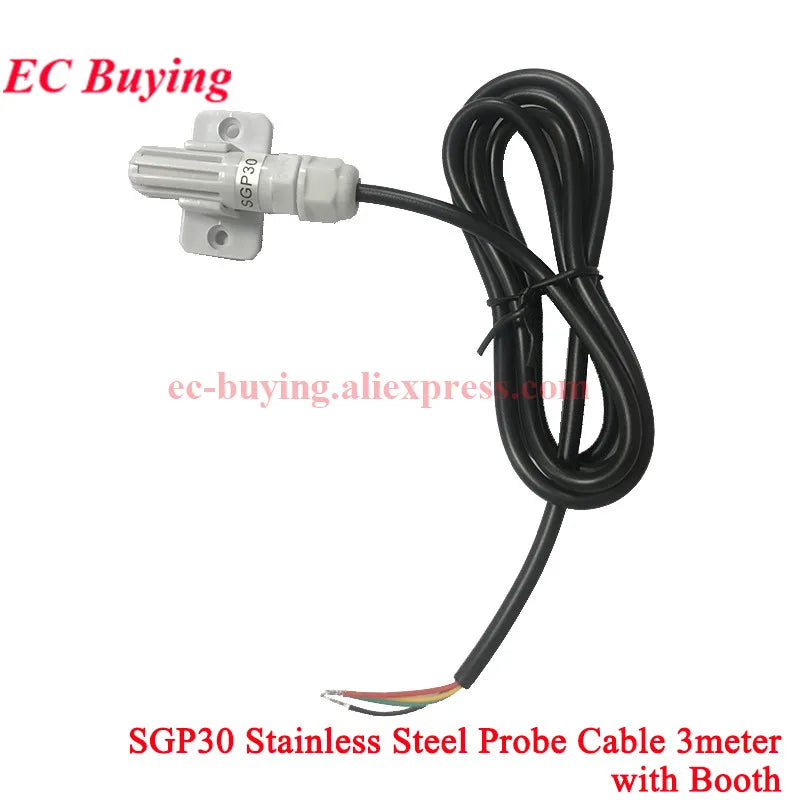 DS18B20 LM35DZ BMP180 BMP280 BME280 BMP180 BME680 BME688 SGP30 SGP40 Waterproof Thread Temperature Probe Sensor Stainless Steel