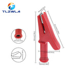 5PCS Pure Copper Insulated Test Alligator Clip 10MM Opening With 4MM Jack Safety Crocodile Clamps For Banana Plug Or Welding