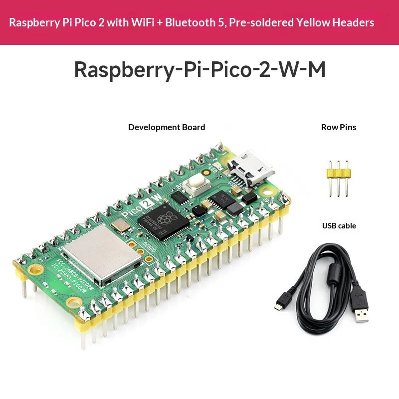 Raspberry Pi Pico 2 W Microcontroller Development Board Dual-core, Dual-architecture Processor Supports Wifi Bluetooth