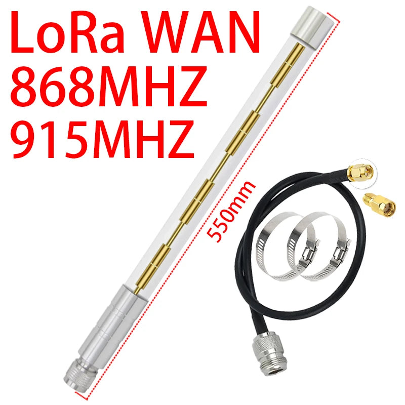 White LORA 868MHz 915MHz Fiberglass Antenna 868-915MHz Outdoor Omni Antenna For Meshtastic Helium Hotspot Miner Antenna Low VSWR