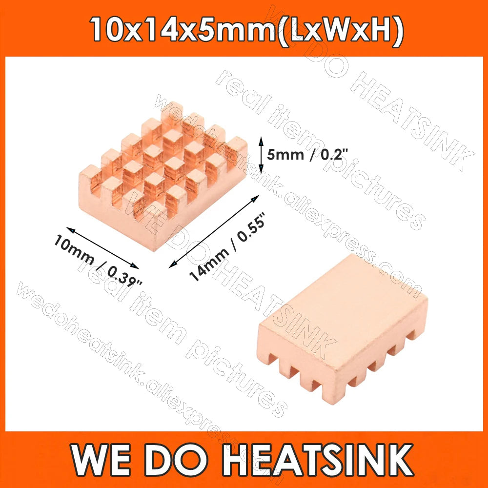 WE DO HEATSINK Small Tiny Useful Pure Copper Heat Sink Without or With Thermal Pad For Raspberry Pi Banana Pi IC Chipset Package