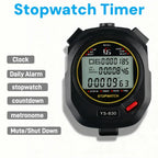 Waterproof Digital Stopwatch, 100-Lap Sports Timer with Neck Lanyard for Running, Swimming, Training - Stopwatch for Men Women