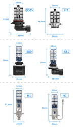 2pcs LED Fog Light H8 H11 H3 H7 5050SMD 9005 Hb3 H27 880 881 RGB Colorful 5050 H1 Bulbs Car Front Fog Lights Remote 12V White