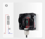 IP65 Waterproof ENMG Emergency Stop Button Switch Mushroom Head Self-Locking/Resetting 1NO Foot/Hand Control for Industrial Safe