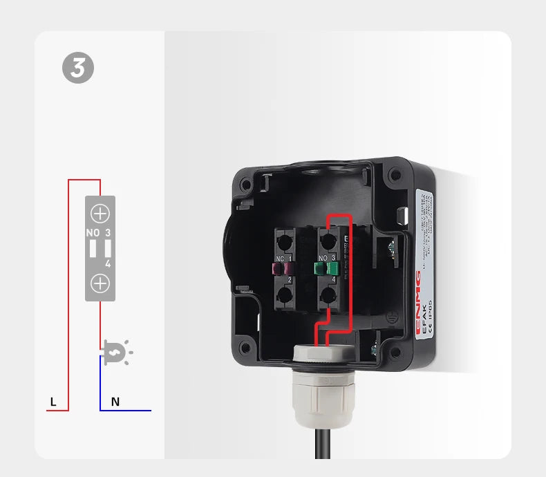 IP65 Waterproof ENMG Emergency Stop Button Switch Mushroom Head Self-Locking/Resetting 1NO Foot/Hand Control for Industrial Safe