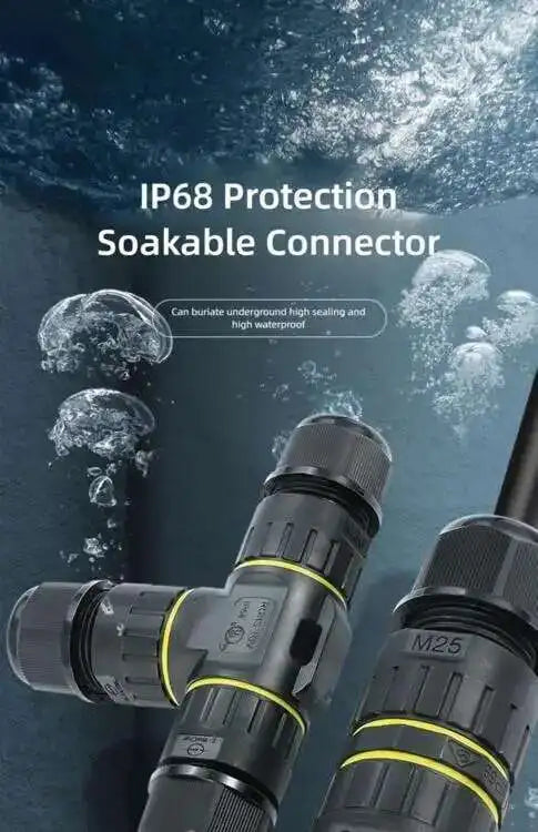 IP68 Waterproof Electrical Wire Connector I T Type Solderless Street Lights Quick Cable Wiring Outdoor Rainproof Terminal Blocks