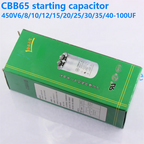 CBB65 AC Motor Capacitor Air Conditioner Compressor Start Capacitor 450VAC 20uF 25uF 30uF 35uF 40uF 45uF 50uF 60uF 70uF 5%