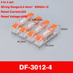 Wiring Terminal Quick Press Type Electrical Docking 2-12 Pin Screw Fixing Compact Wire Connector Push-in Type Terminal Block