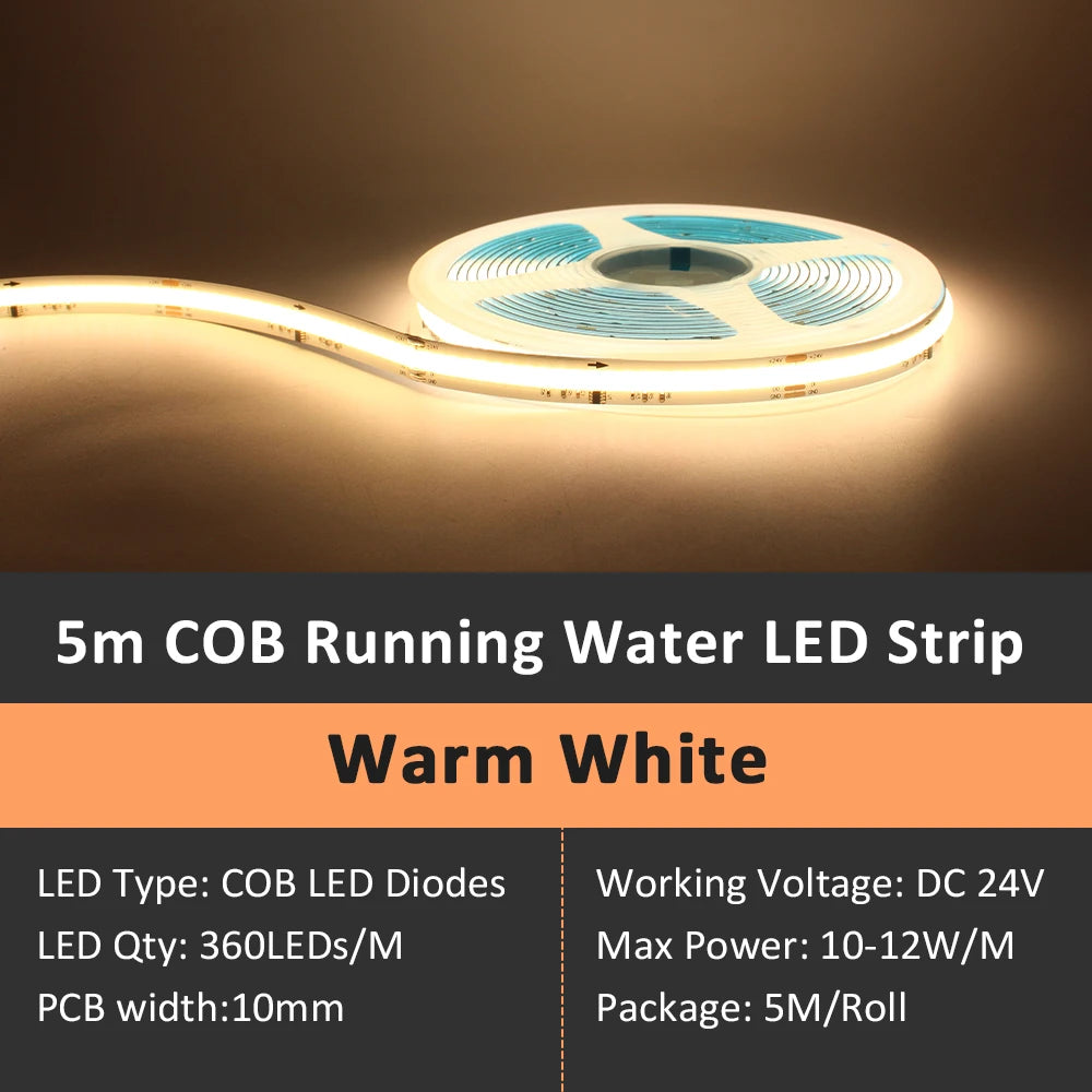 WS2811 Horse Race Running Water Led Strip 24V COB 360LEDs/M SMD 120LEDs/M Touch Controller Sync Controller 1to4 1to8 Sequential