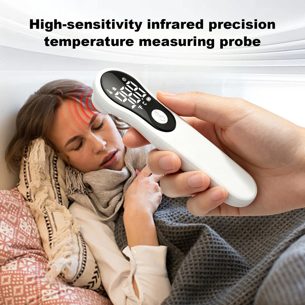 Forehead Thermometer for Adults and Kids, Digital Baby Thermometer | 1s Fast Accurate Reading, 3 Color Fever Alarm, Forehead & Object Mode, Non Contact, Battery Included
