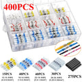 300pcs-800pcs Solder Sealed Wire Connectors Heat Shrink Solder Butt Connectors Solder Connector Kit Automotive Marine Insulation