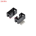 5/10Pcs Right Angle 6/10/20/26/34/40 Pin 2.54mm Pitch Male Socket Idc Box Header Pcb Connector Double Row 10p/20p/40p Dc3 Header