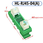 Din Rail Mounting RJ45 Female To Female Splitter Board RJ45 45 Degree Breakout Board