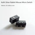 Kailh Silver Rabbit 0.15mm Ultra-short Travel Silent Mouse Micro Switch Gaming Mouse Durable Quiet Click Micro Switches 60-65gf