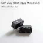 Kailh Silver Rabbit 0.15mm Ultra-short Travel Silent Mouse Micro Switch Gaming Mouse Durable Quiet Click Micro Switches 60-65gf