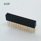 10PCS 2.54mm Pitch Straight Pin Header Male Connector 1x6/1x8/1x10/1x15/1x20/1x40 2x6/2x8/2x10/2x20 Single/Double Row PC