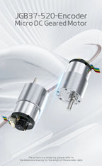 JGB37-520 Hall Encoder Miniature DC Geared Motor 6V12V Forward And Reverse 6RPM~1590RPM With Speed Measurement
