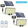Solar Lights Outdoor 234LED 3 Modes Motion Sensor Flood Lights with Remote IP65 Waterproof Security Solar Lights for Outside