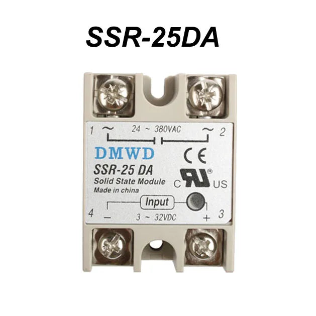 Industrial Solid State Relay SSR DA with Protective Flag SSR-40DA DC control AC Heat sink SSR-10DA SSR-15DA SSR-25DA