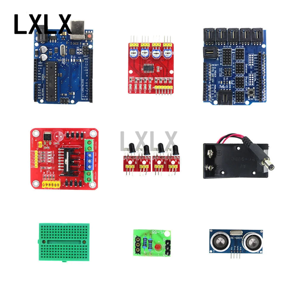 UNO R3 4WD Smart Robot Car Kit with Ultrasonic, Line Tracking, Bluetooth & RFID for Arduino DIY
