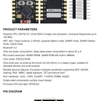 1-10PCS ESP32-C3 Development Board With ESP32 SuperMini Development Board ESP32 WiFi Bluetooth With 4M flash  For Arduino