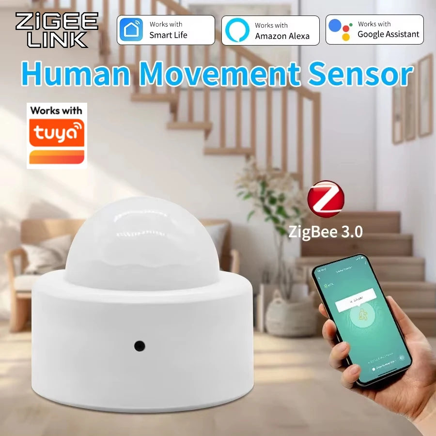 Zigbee PIR Motion Sensor Infrared Detector Mini Smart Human Body Sensor Remote Control Alarm Work with Tuya Alexa Smart Life App