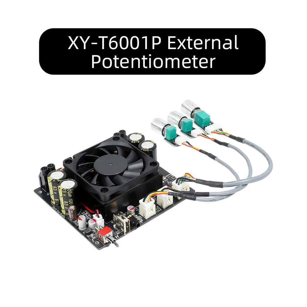 XY-T6001P Mono 600W Amplifier Board TPA3255 DC 19-51V TWS True Wireless Bluetooth 5.0 AUX USB APP Control for Car Home Audio DIY