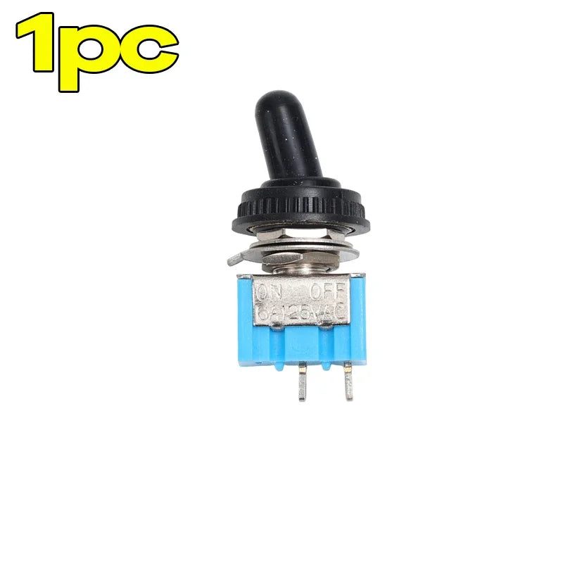 1-10PCS MT-S101 2-Pin 2-Position Miniature Toggle Switch Blue Micro Toggle Switch Tool Motorcycle Boat Supplies Accessories