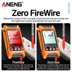 ANENG SZ02 Smart Digital Multimeter 9999 Counts True RMS Auto Electrical Capacitance Meter Temp Resistance Transistor Testers
