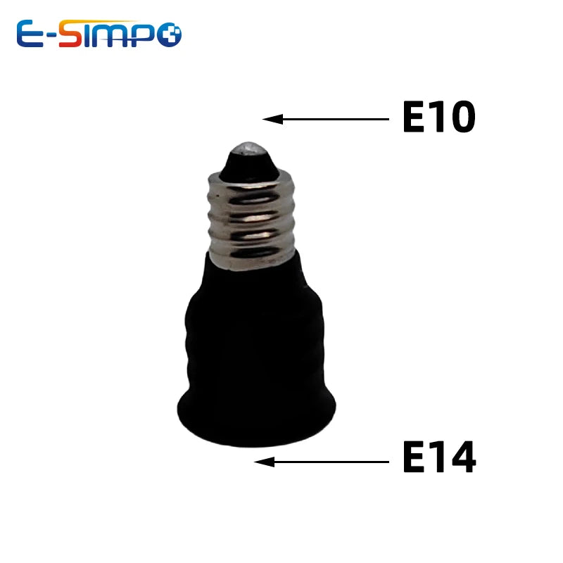 2PCS E10-E12 E11-E12 E11-E14 E12-E12 E10-E14 E17-E14 Light Socket adapter E10 to E12 Candelabra lamp holder converter,Install