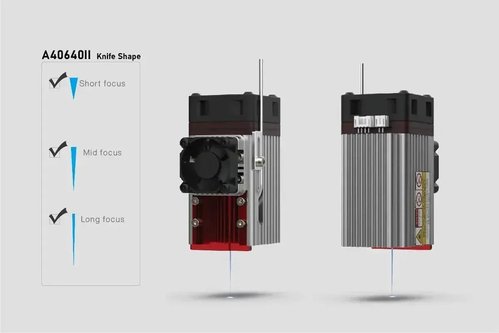 40W80W NEJE A40640 E40 Laser Module Diode High Power 450nm, Air-Assisted Nozzle for CNC Woodworking Engraver & Cutting Tools