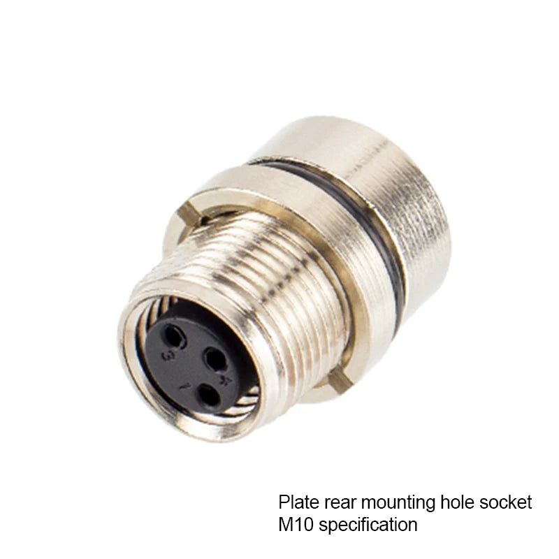 M8 Socket 3 4 5 6 8 Pins Female Male Solder Type Front Back Panel Mount Waterproof Connectors