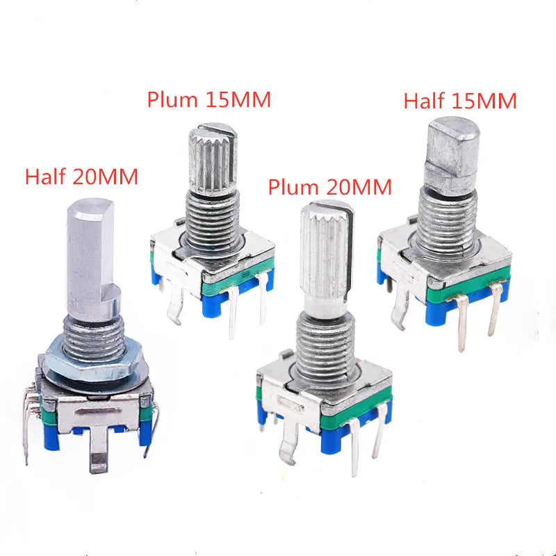 2/5/10PCS/Lot 20 Position 360 Degree Rotary Encoder EC11 Push Button 5Pin Handle Long 15/20MM With A Built In Push Button Switch