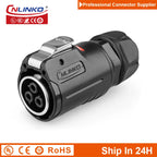 Cnlinko LP24 3 4Pin M24 Aviation Waterproof Power Connector Plug Socket for Radio Audio Visual Video Medical LED UAV Industry