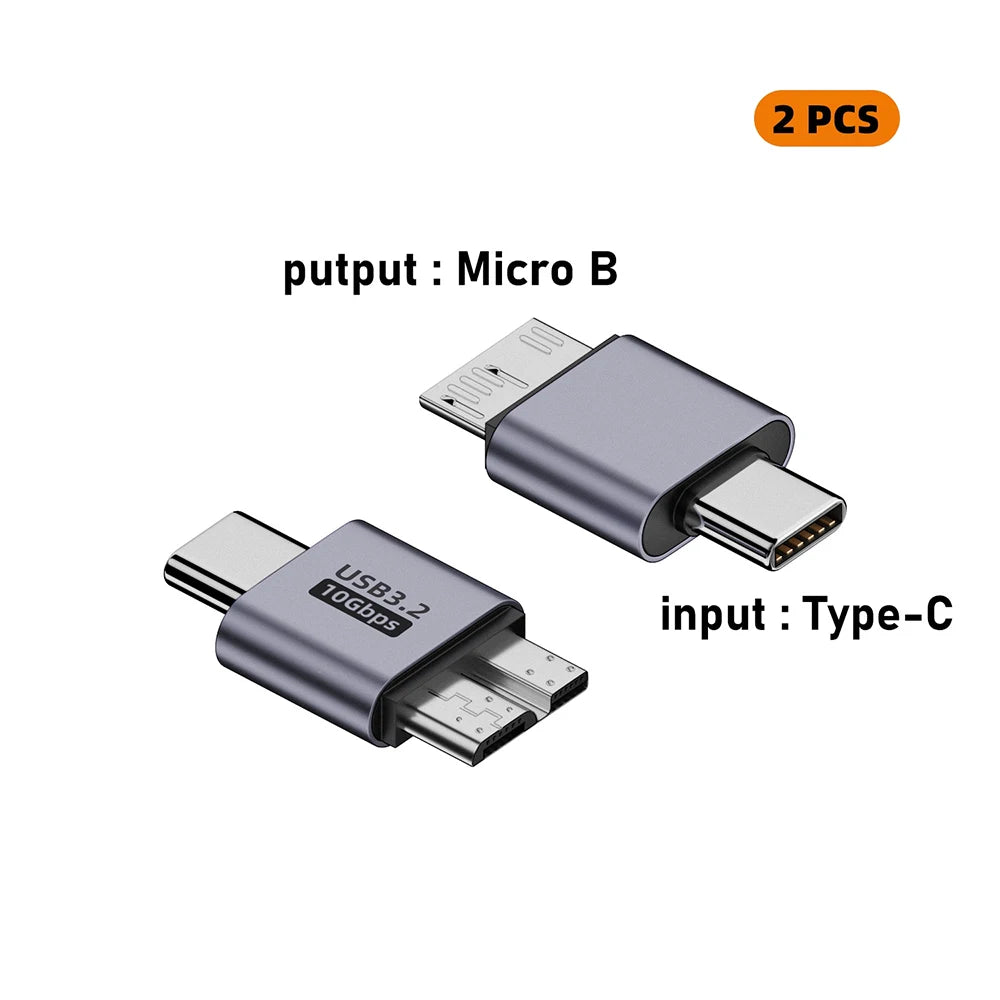 USB C 3.0 Micro B Male to Type C Female Adapter Type-C To Micro B Connector for Laptop External Hard Drive Disk Box Samsung S5