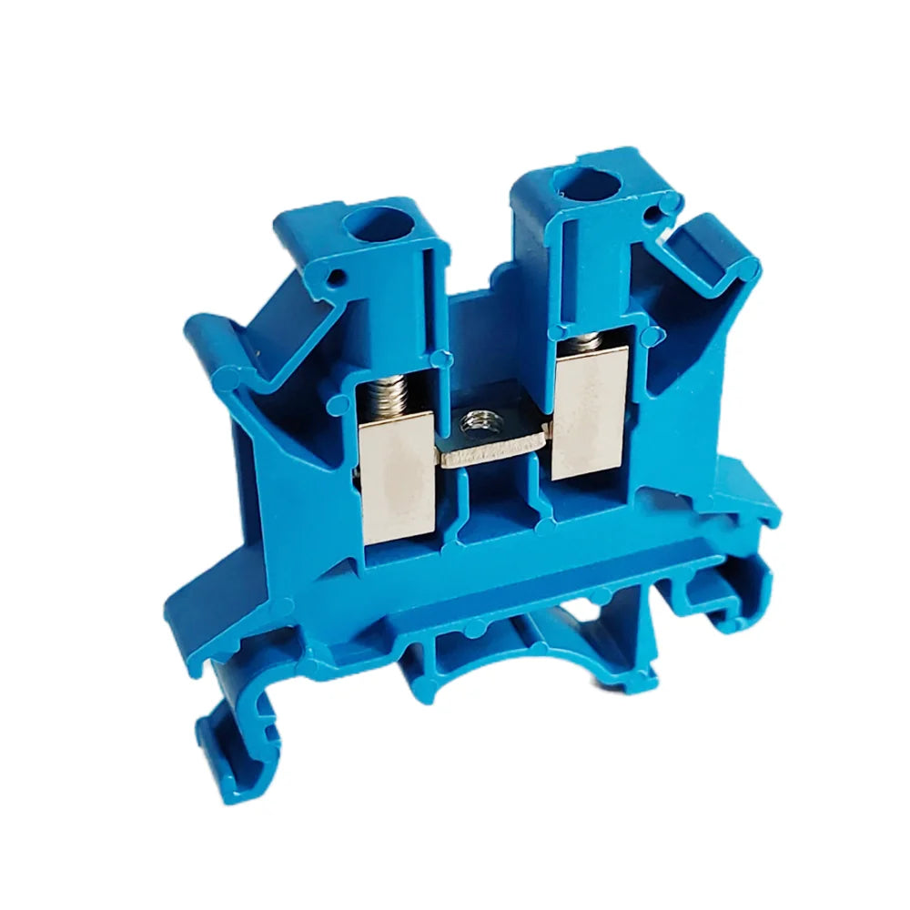 10/50/100PCS UK2.5B DIN Rail Terminal Block Screw Clamp Connector UK2.5 2.5mm² Cable Electrical Connector