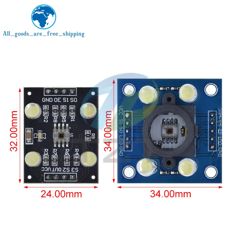 TZT 1/2pcs Color recognition sensor TCS230 TCS3200 Color sensor Color recognition module for arduino DIY Module DC 3-5V Input