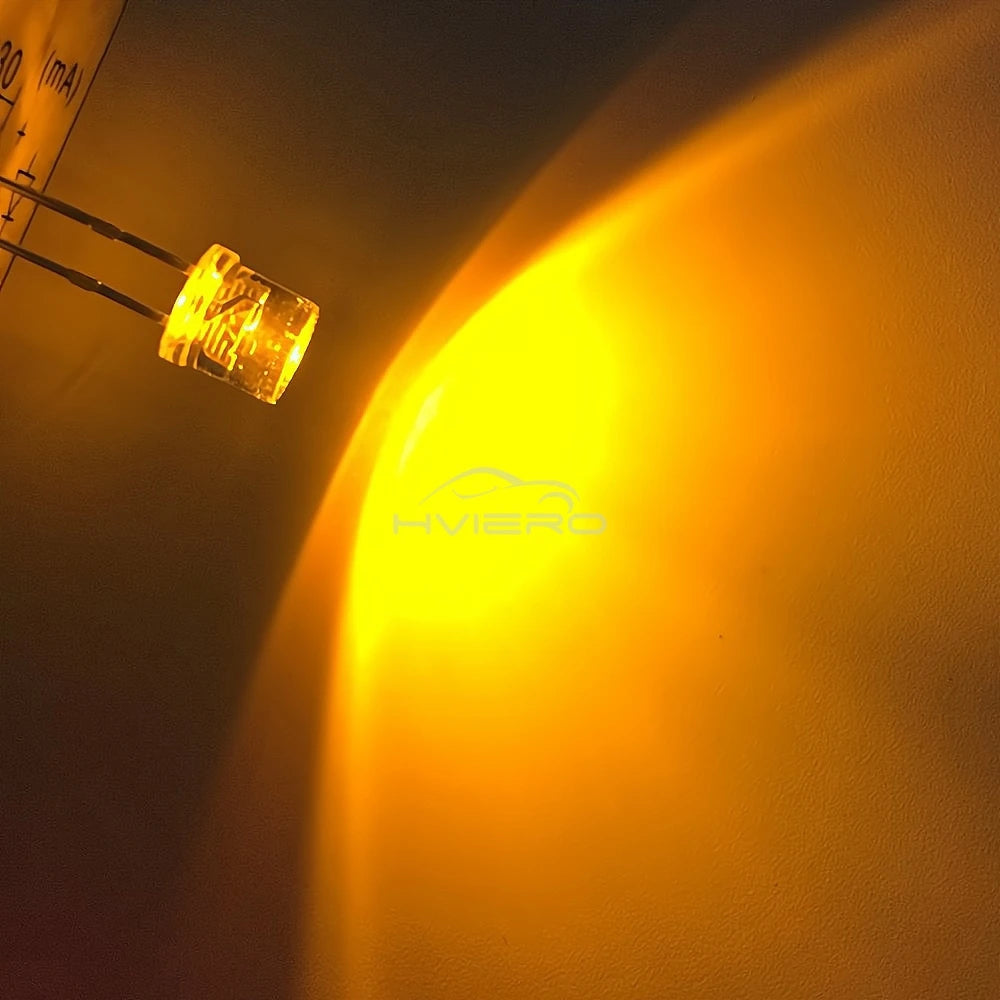 100/1000PCS 5mm Flat Top F5 Emitting Diode LED Wide Angle Ultra Super Bright Bulbs Light Lamp Diodes White Red Yellow Blue Green