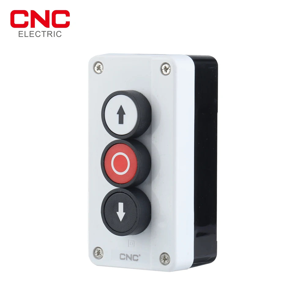 CNC Start Stop Self Sealing Waterproof Button Switch Emergency Stop Industrial Handhold Control Button Box With Arrow Symbol