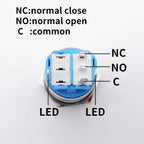 16/19/22mm Customized Metal Push Button Switch with Socket Start Stop For Car Boat Fog Black/Silver Waterproof LED Light 12V 24V